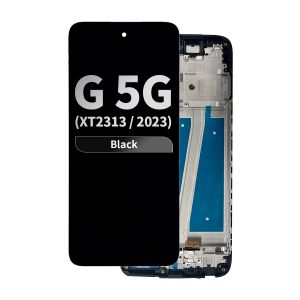 Refurbished LCD Assembly with Frame for Moto G 5G (XT2313 / 2023) - Black